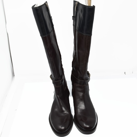*Enzo Angiolini Sz 9.5M Brown Leather Zip Up Boots - Picture 4 of 5